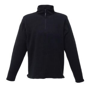 Regatta Mens Micro Zip Neck Fleece Top (170 GSM) / Black